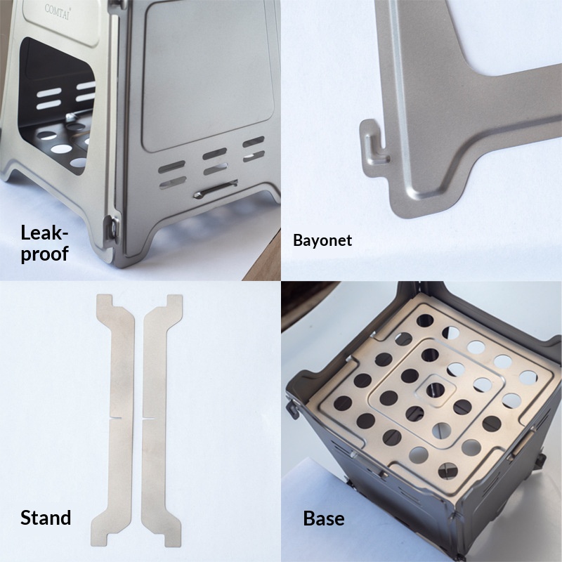 Outdoor camping titanium alloy firewood stove