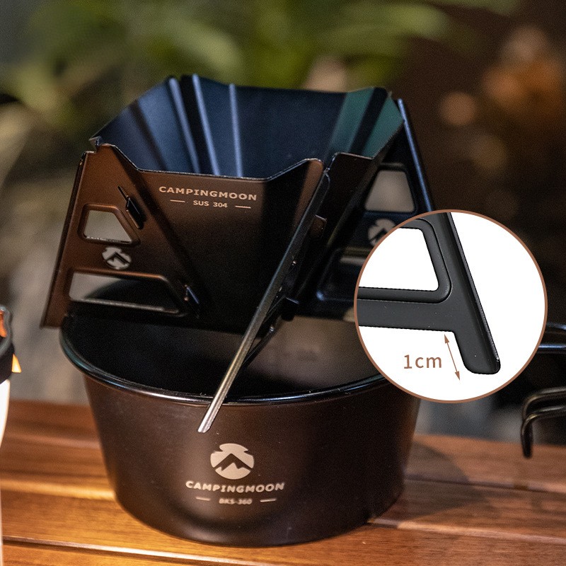 OutGearPro-COF-01 foldable and portable outdoor camping hand-drip coffee filter and drip rack coffee funnel