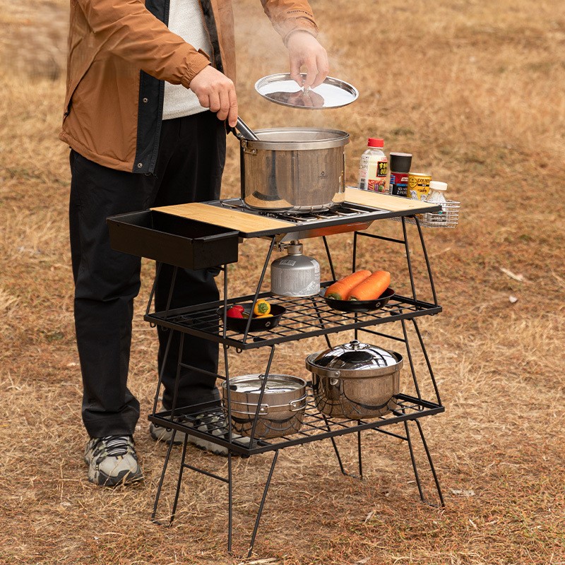 OutGearPro-CK-2G Outdoor Camping Foldable IGT Module Barbecue Table