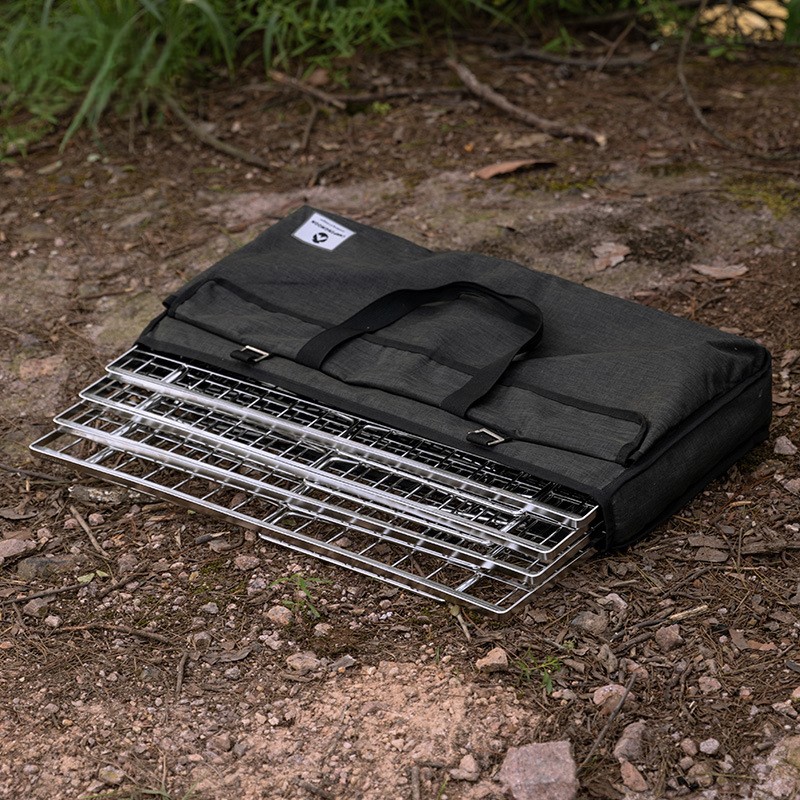 OutGearPro-T-225A Camping Stainless Steel Narrow Lightweight Mesh Table
