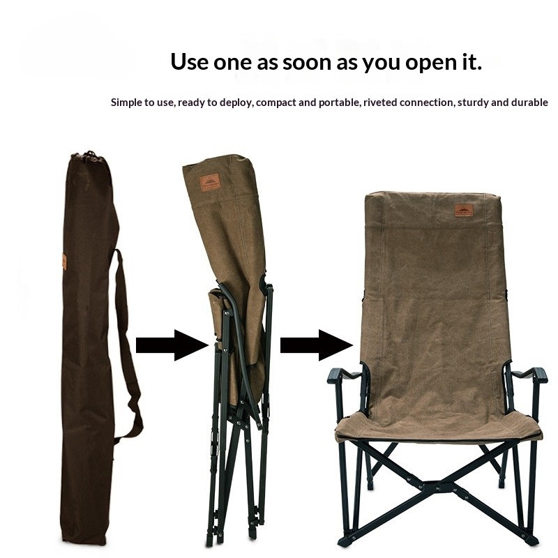 OutGearPro-F-1002 Wear-resistant Cotton Canvas Folding Chair