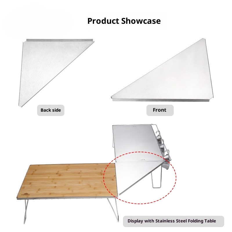 OutGearPro-T-2306 Stainless Steel Patterned Triangular Top Plate