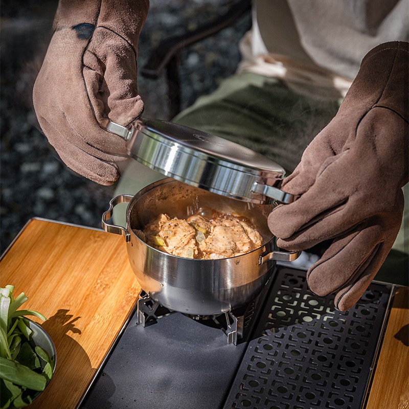 OutGearPro-DO-25 Thickened Stainless Steel Dutch Oven