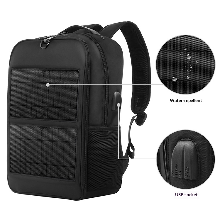 14W solar emergency charging backpack