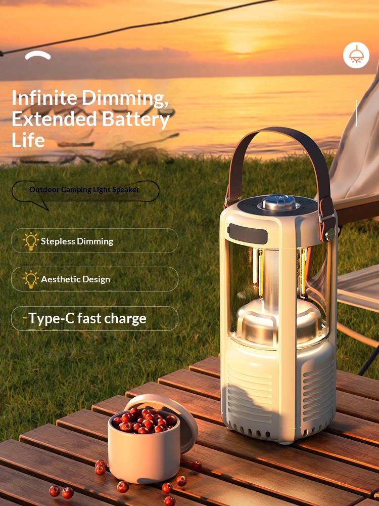 High-value appearance camping Bluetooth speaker with pulsating lights