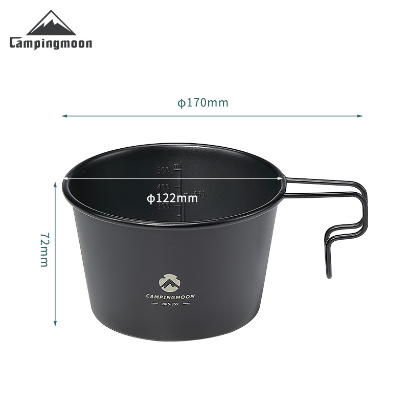 BKS369 Stainless Steel Titanium-Plated Deepened Blackened Sierra Cup