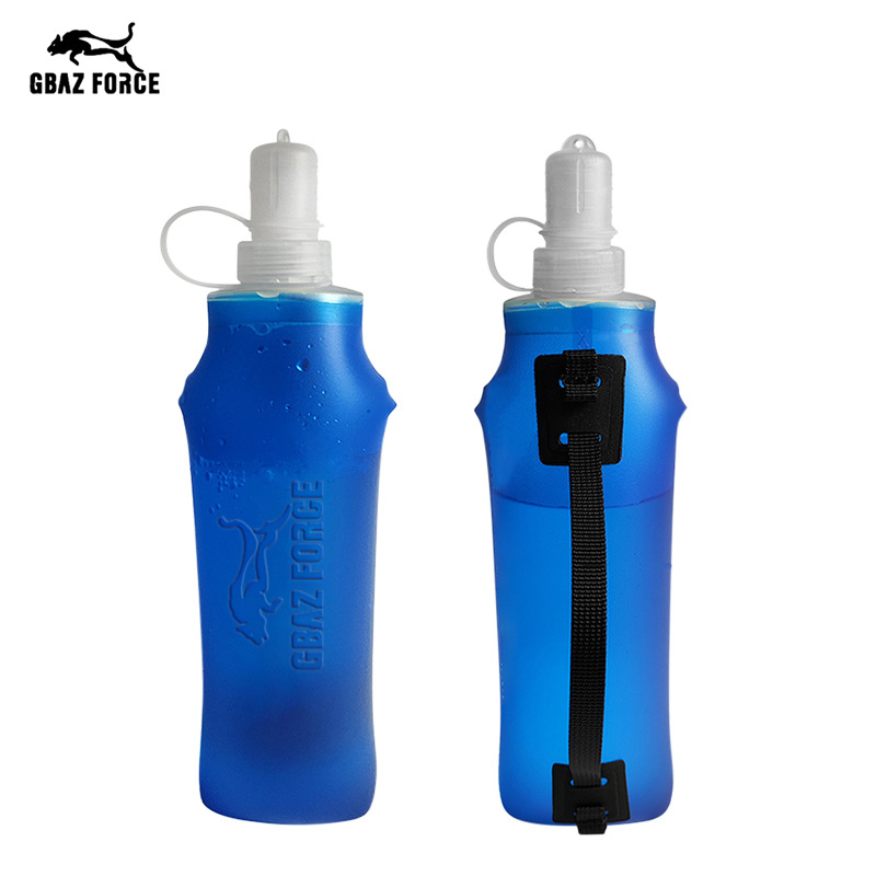 TPU soft outdoor sports portable folding water bottle