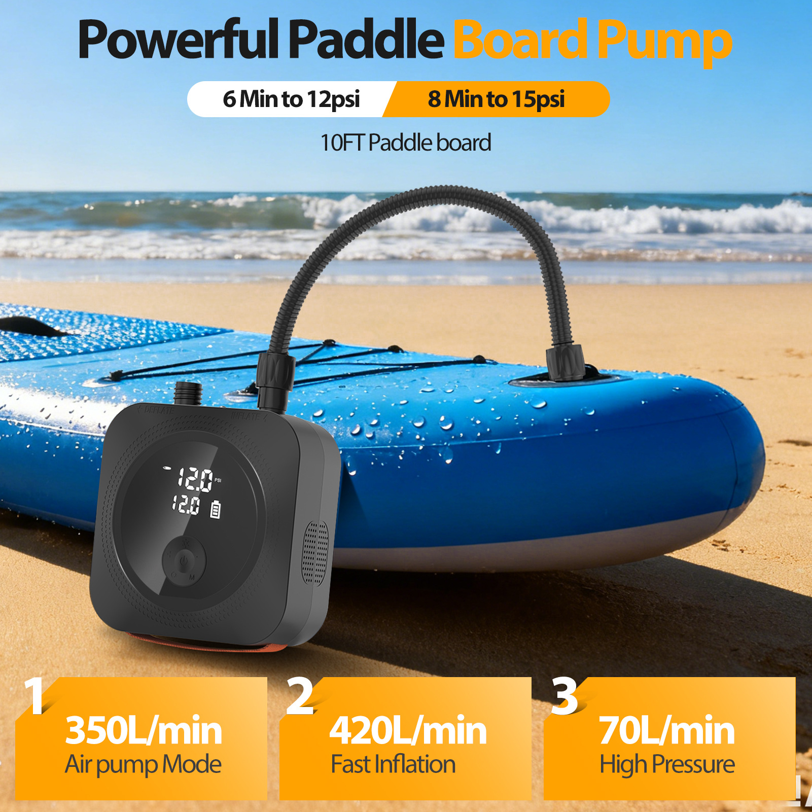 Multi-functional electric air pump