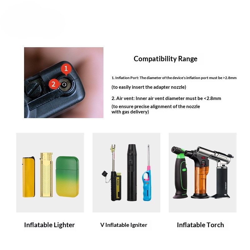 OutGearPro-Z38 Flat Gas to Lighter Refill Adapter