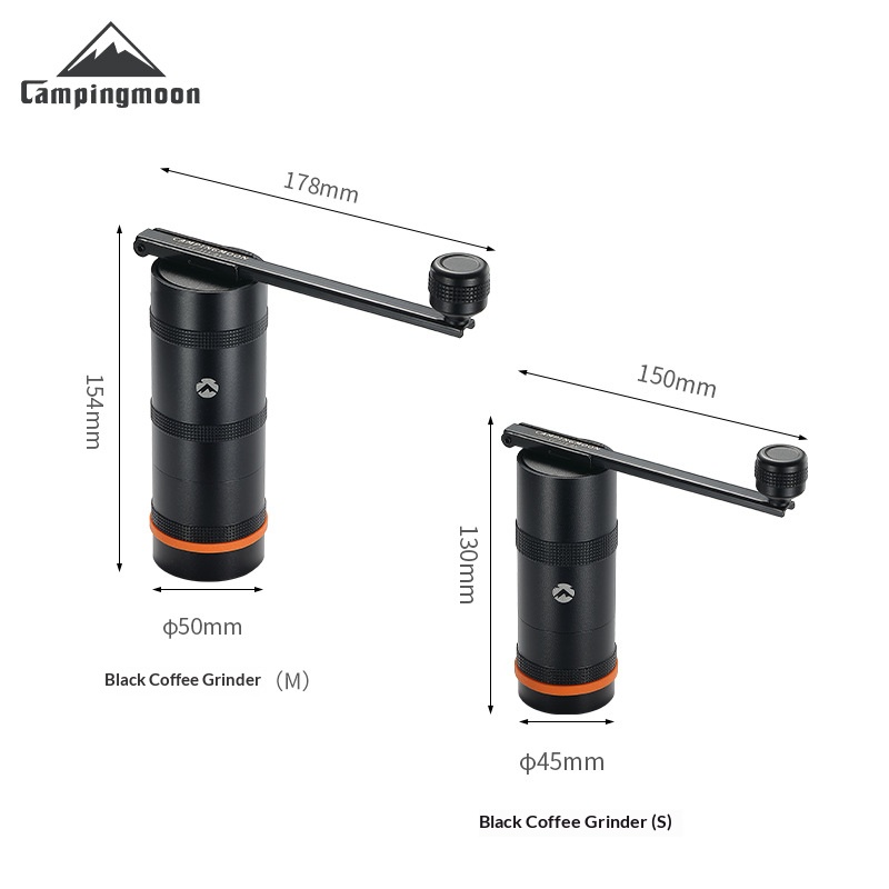 Stainless steel core grinding and folding hand-crank coffee grinder