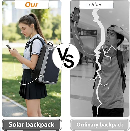 Laptop solar backpack