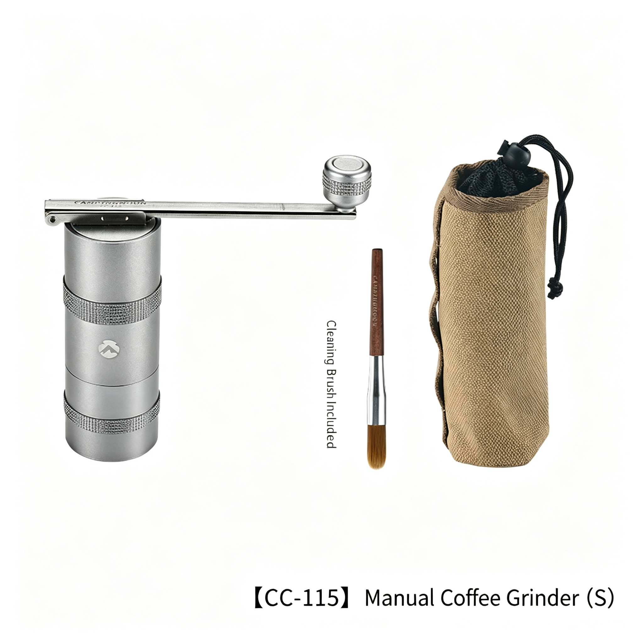 OutGearPro-CC-115 Stainless steel core grinding and folding hand-crank coffee grinder