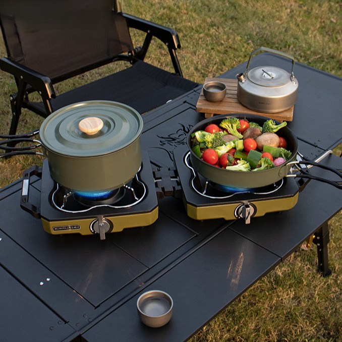 New outdoor folding magnetic shell camping portable stove