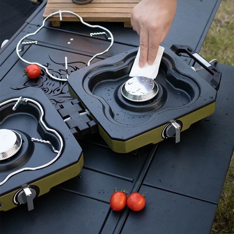 New outdoor folding magnetic shell camping portable stove