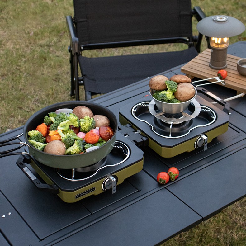 New outdoor folding magnetic shell camping portable stove