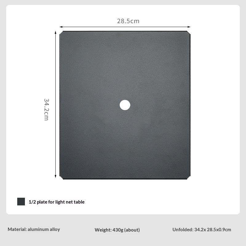 T-2359BK Aluminum Alloy Top Plate for Lightweight Mesh Table