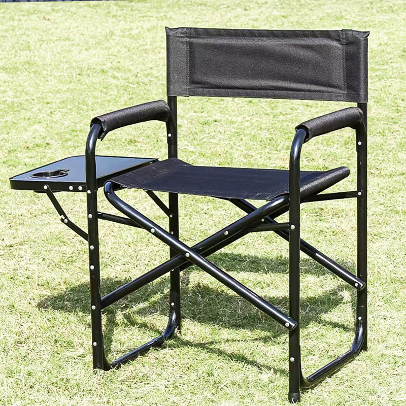 Outdoor folding chair with table board