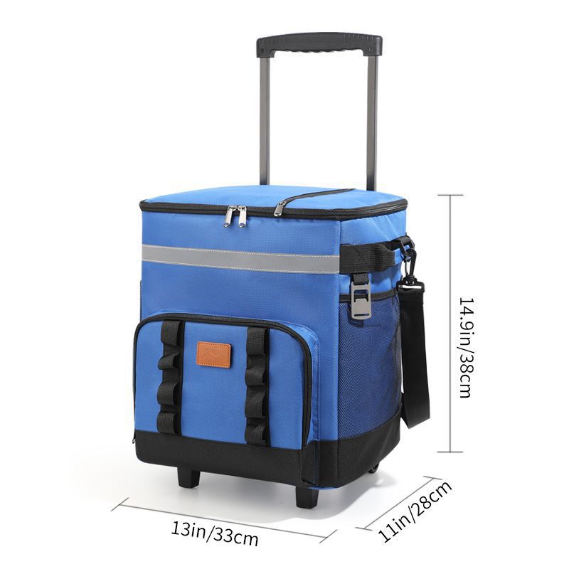 New outdoor camping large-capacity trolley refrigerated and insulated cooler