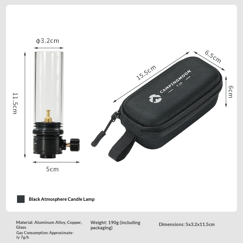 T-1D Wickless Outdoor Camping Straight Cylinder Candle Light