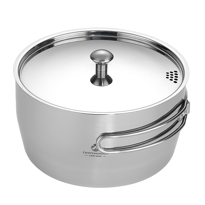 OutGearPro-CC-18 Thickened Clad Steel Single-Handed Pot