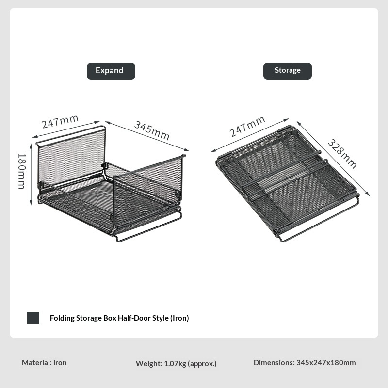 CK-23BK Hexagonal Pattern Half Fence Mesh Cage Multifunctional Storage Rack