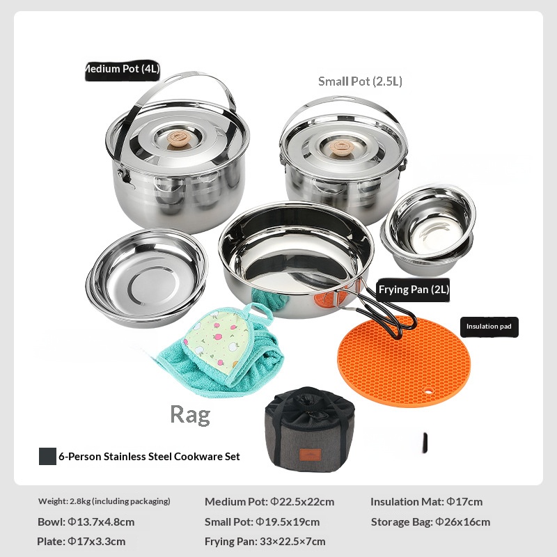 MC-210 Stainless Steel Cookware Set