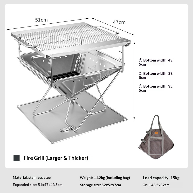 MT outdoor camping equipment-Firepit BBQ grill