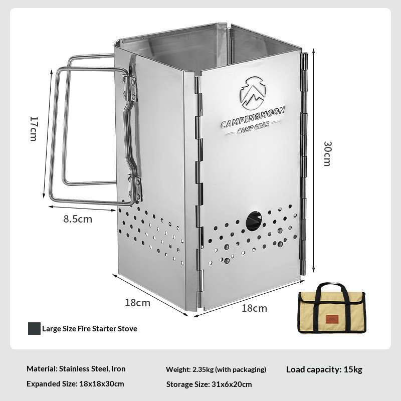 MT-Stainless Steel Folding Firewood Stove