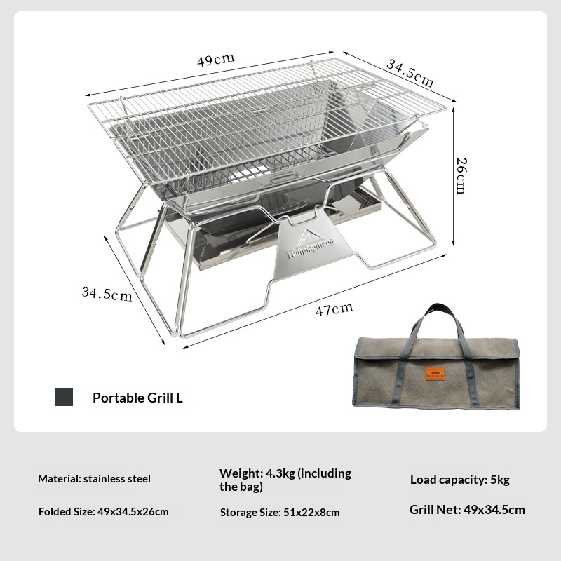 MT-3 Multi-Function Windproof Camping Barbecue Grill
