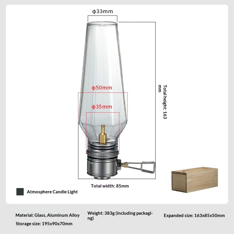 T-1 Outdoor Wickless Candle Gas Lamp