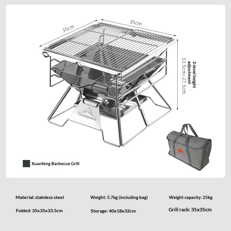 [X-TWO] Folding Barbecue Grill