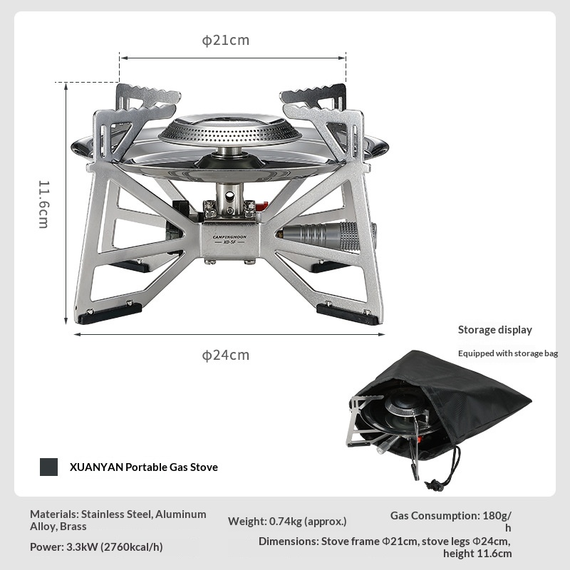 XD-5F cassette stove pressure-stabilizing burner
