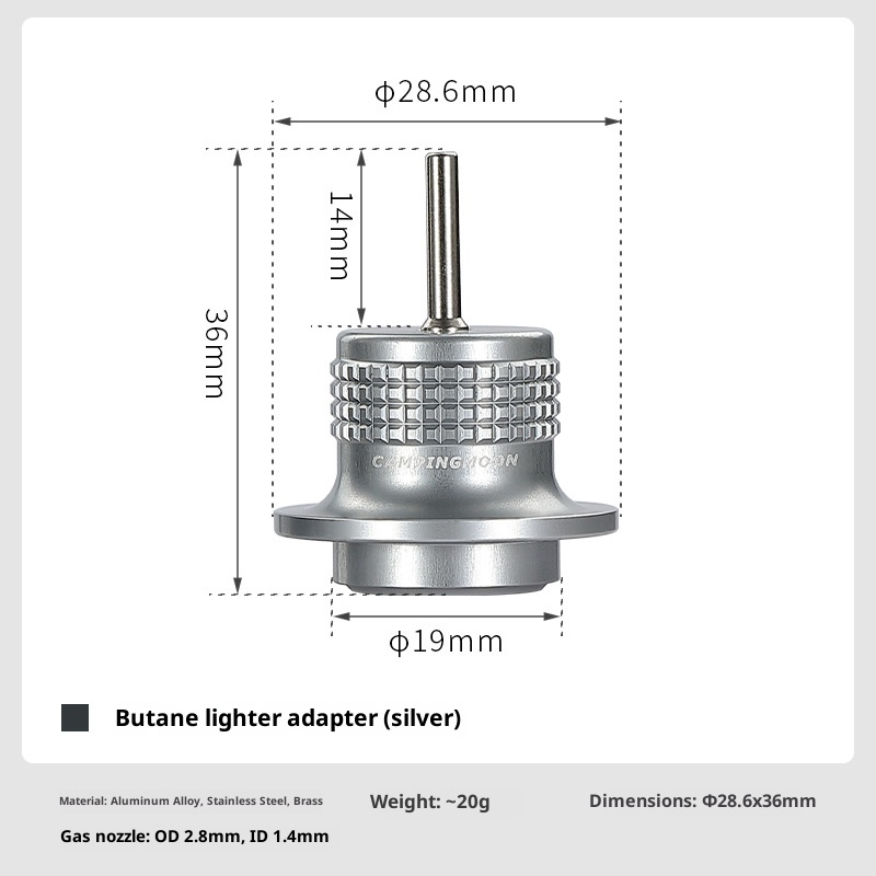 OutGearPro-Z38 Flat Gas to Lighter Refill Adapter