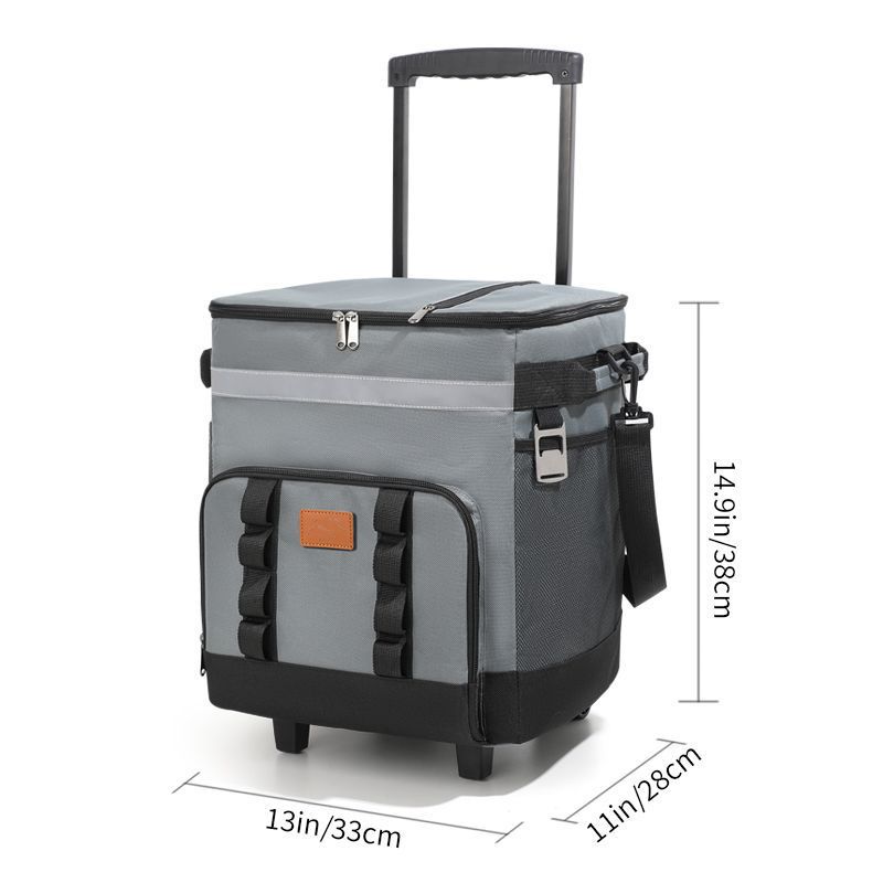 New outdoor camping large-capacity trolley refrigerated and insulated cooler