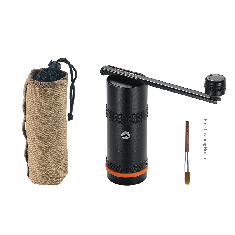 Stainless steel core grinding and folding hand-crank coffee grinder
