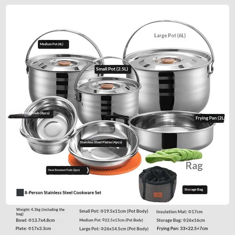 MC-210 Stainless Steel Cookware Set