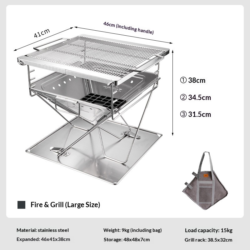 MT outdoor camping equipment-Firepit BBQ grill