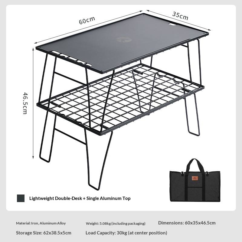T-235 Outdoor Picnic Wrought Iron Folding Storage Table