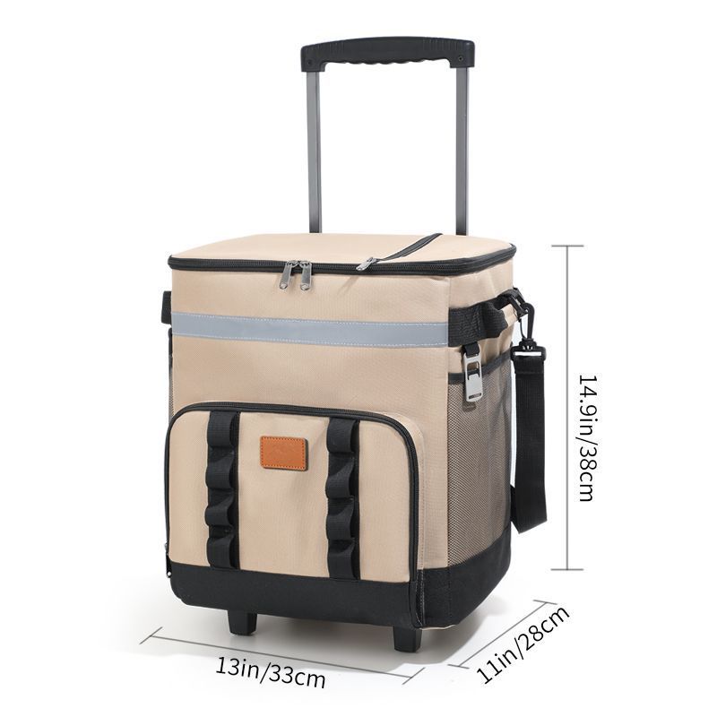 New outdoor camping large-capacity trolley refrigerated and insulated cooler