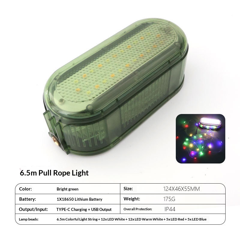 Outdoor camping long-lasting tape measure with ambient light