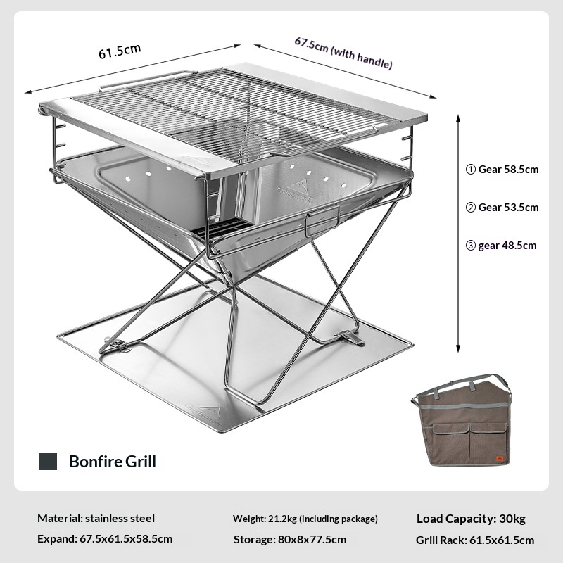 MT outdoor camping equipment-Firepit BBQ grill