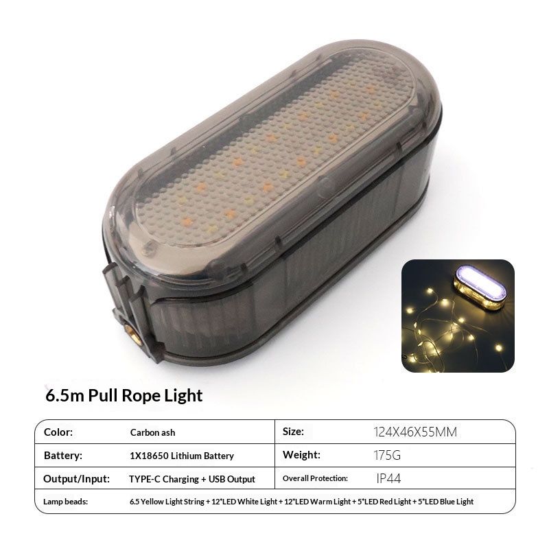 Outdoor camping long-lasting tape measure with ambient light