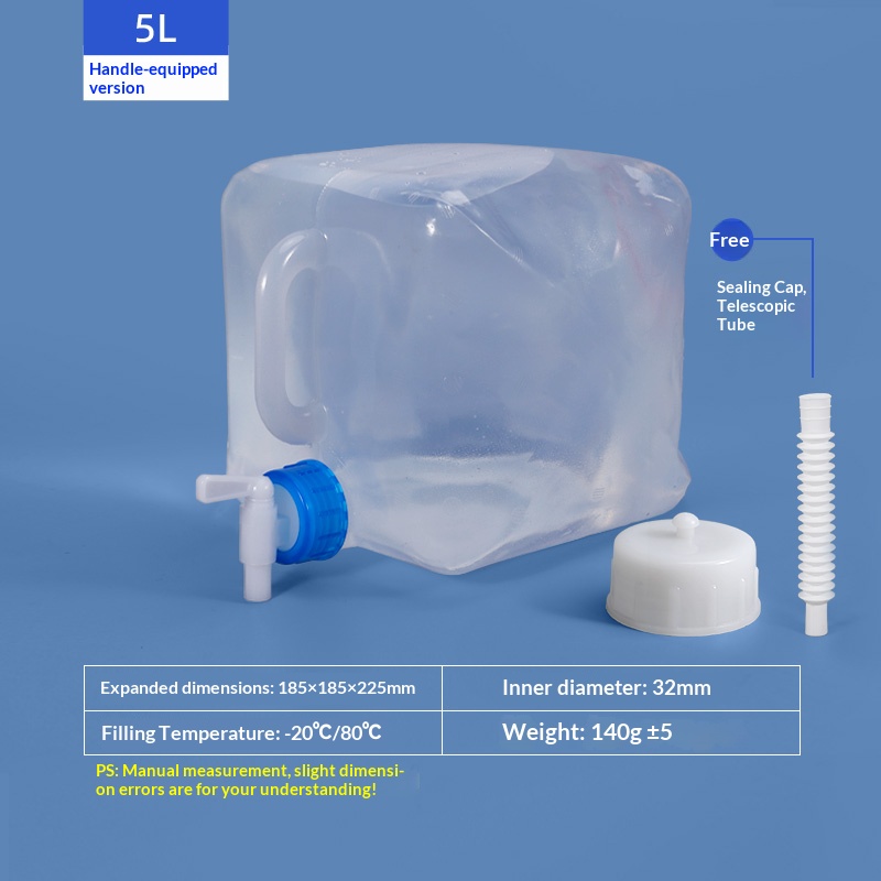 Thickened portable outdoor folding water bucket