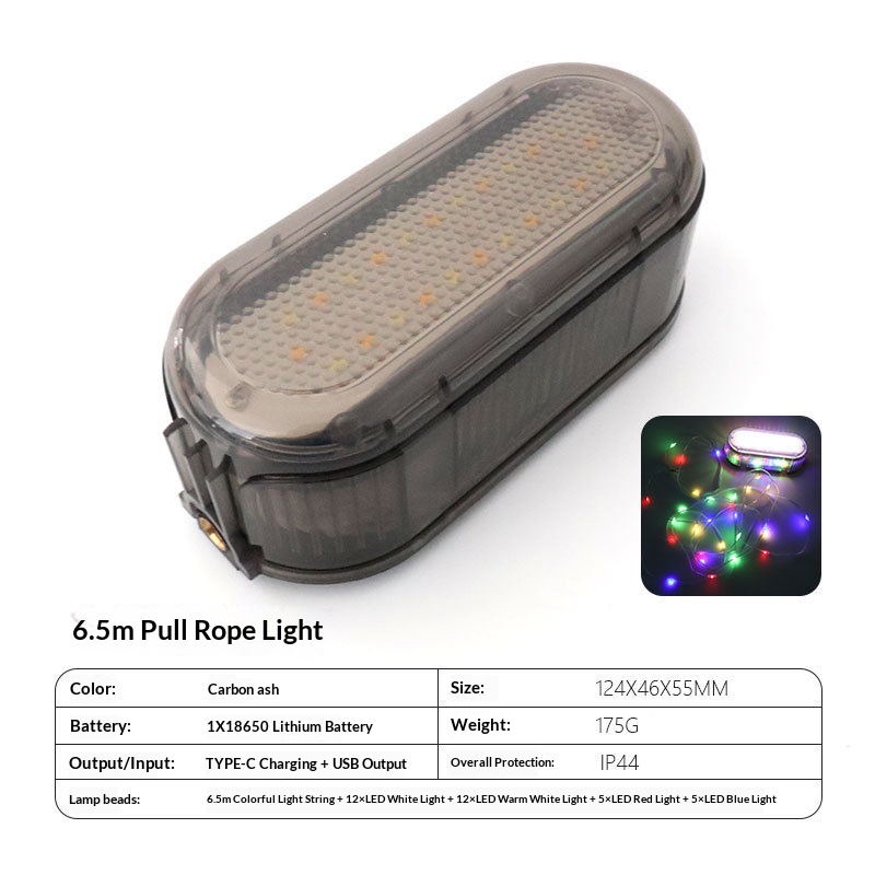 Outdoor camping long-lasting tape measure with ambient light