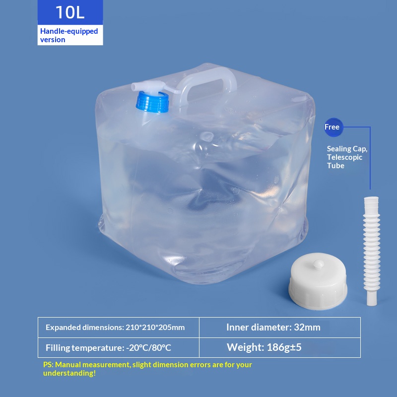 Thickened portable outdoor folding water bucket