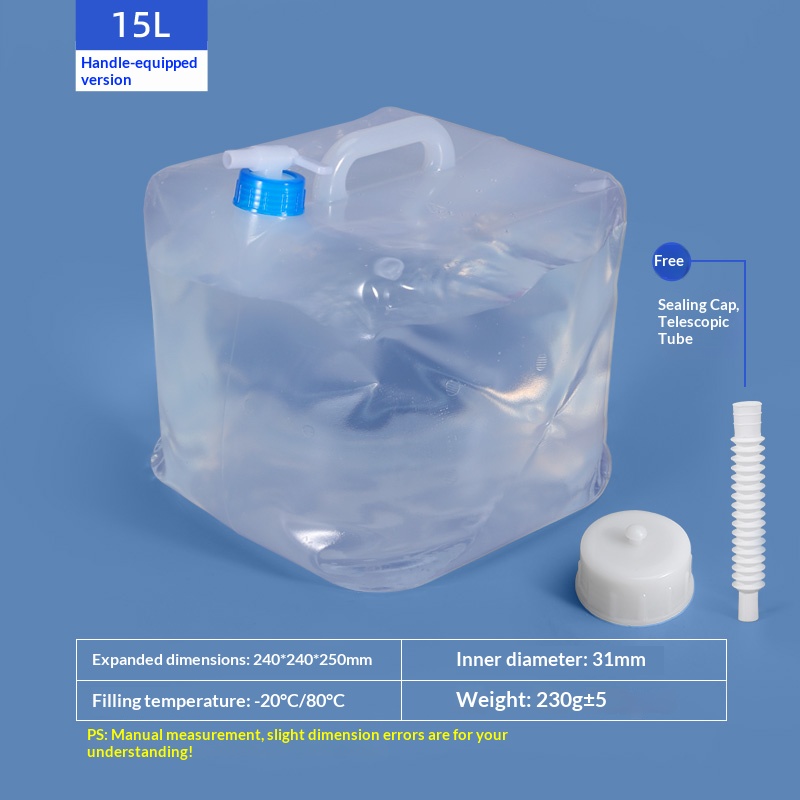 Thickened portable outdoor folding water bucket