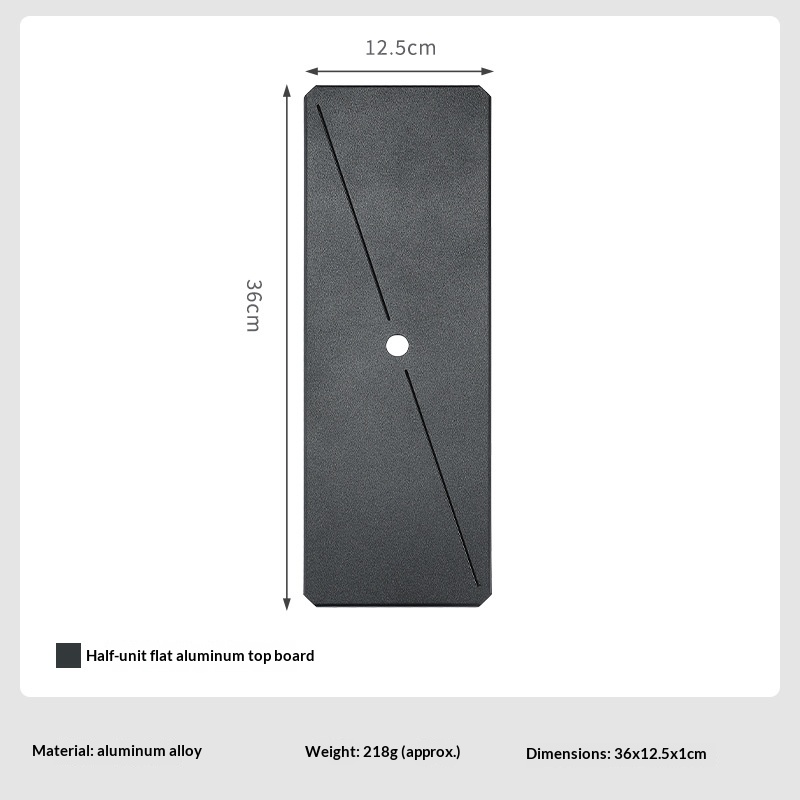 Outgearpro-CK‑12BK‑1P Semi‑unit Flat Aluminum Top Panel [Single Piece]