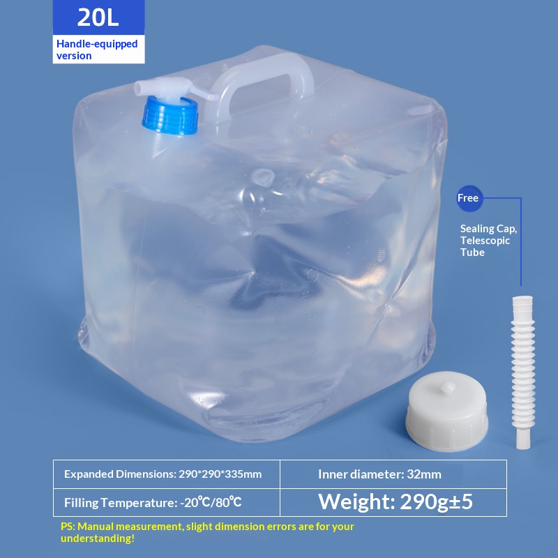 Thickened portable outdoor folding water bucket