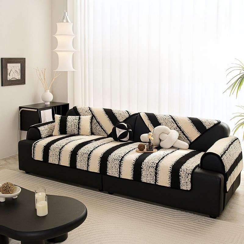 加厚皮沙發防滑棉絨坐墊