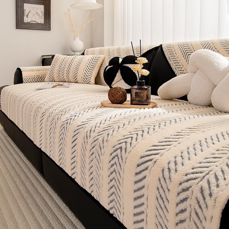 加厚皮沙發防滑棉絨坐墊